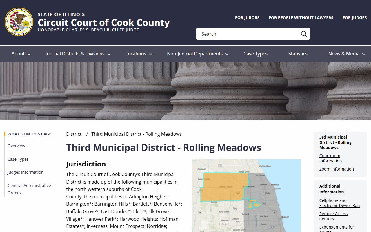 Cook County 3rd Municipal District Rolling Meadows for Palatine traffic court records