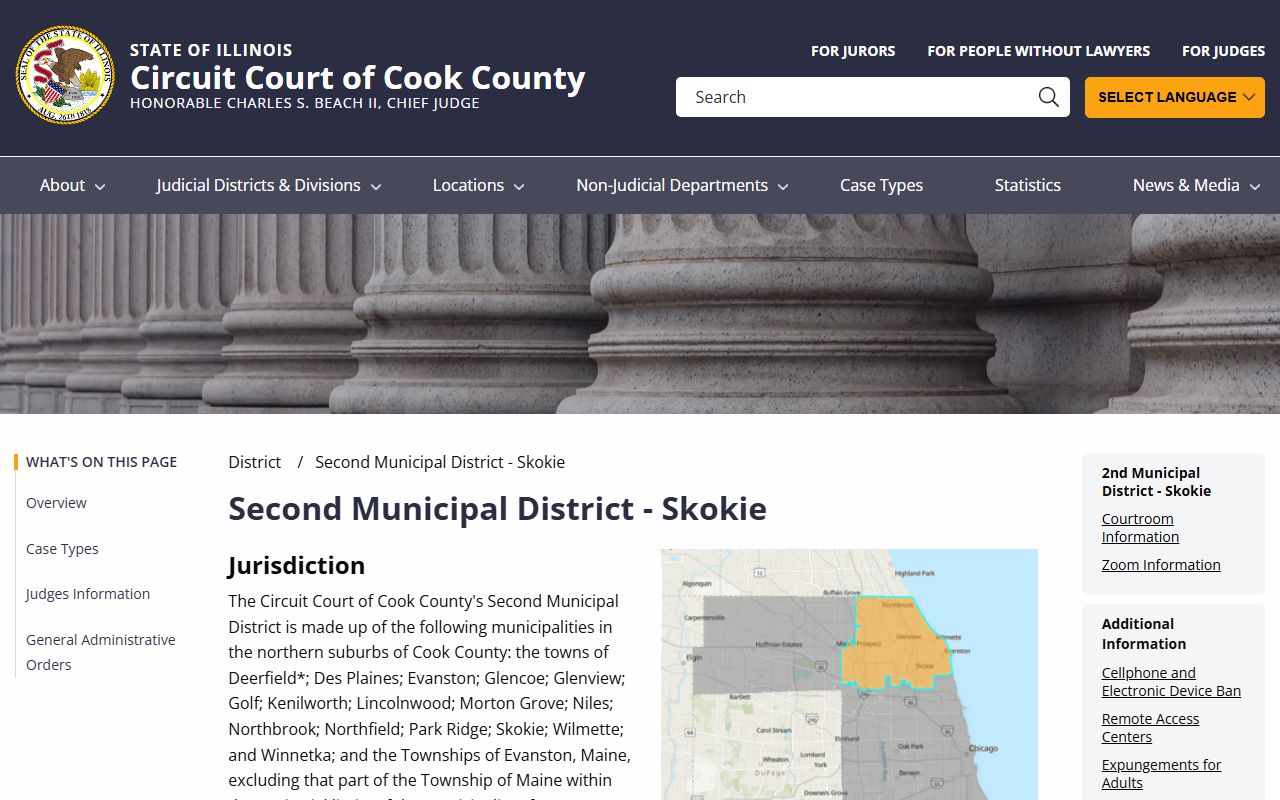 Cook County 2nd Municipal District Skokie for traffic court records