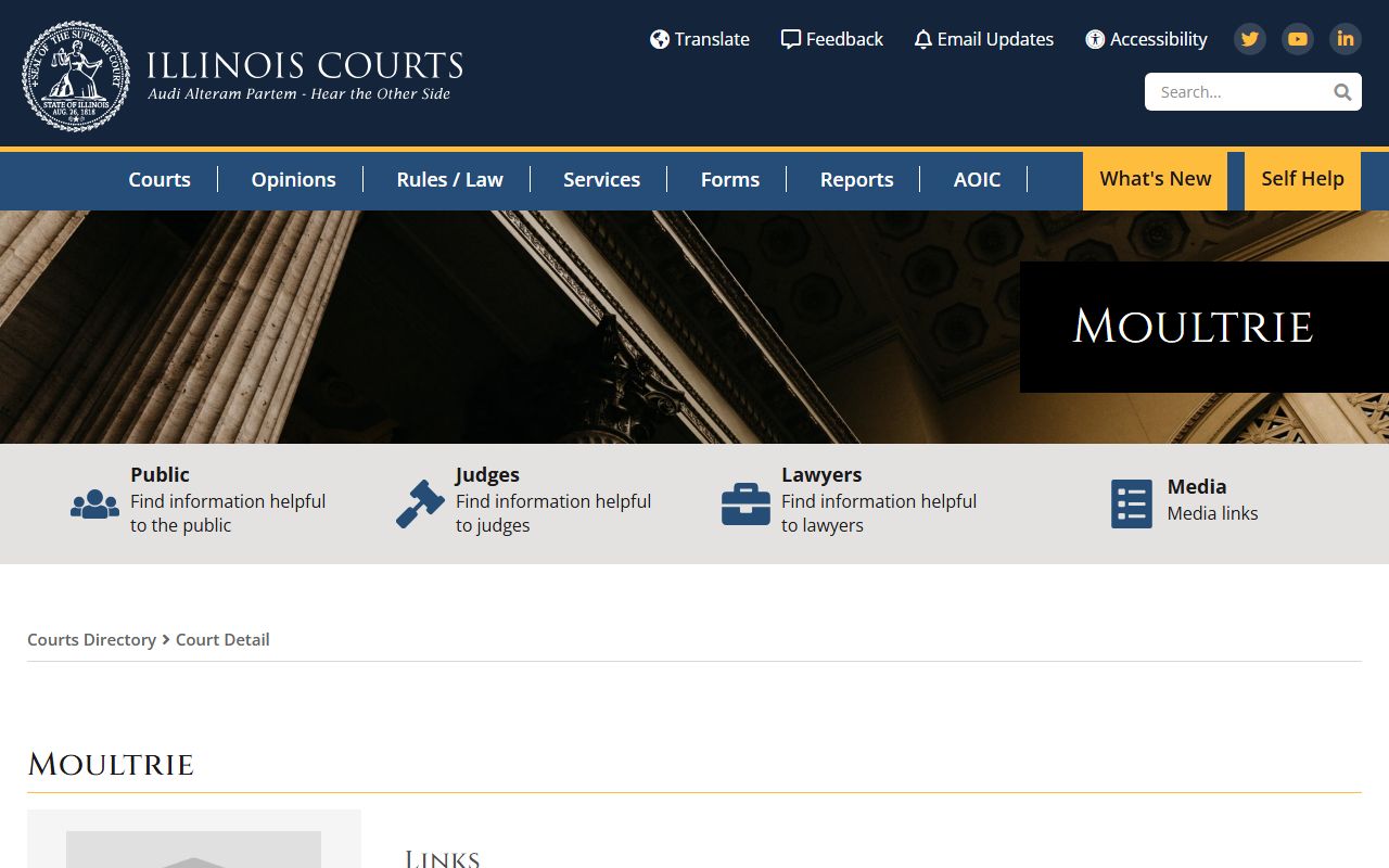 Illinois Courts Directory listing for Cass County traffic court records