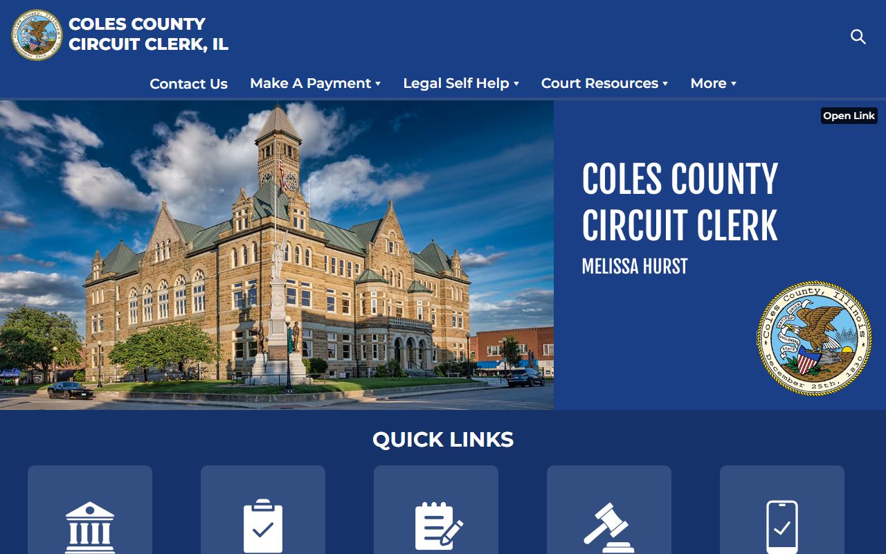 Coles County Circuit Clerk website for traffic court records