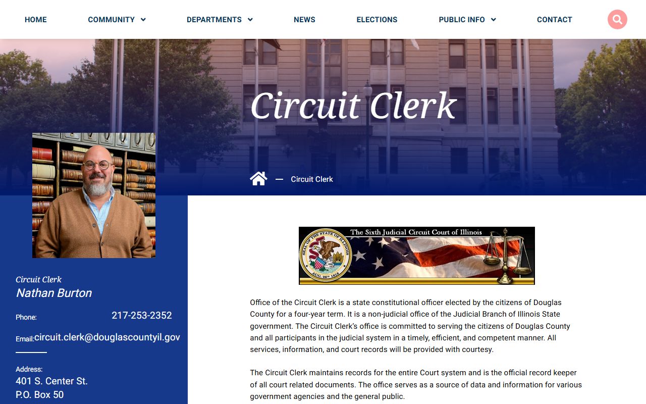 Douglas County Circuit Clerk website for traffic court records