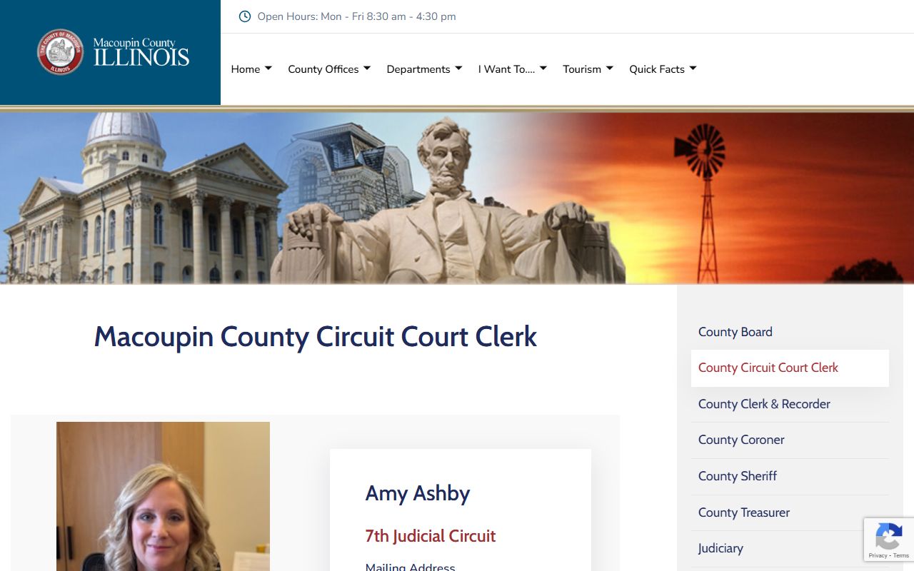 Macoupin County Circuit Clerk office page for traffic court records