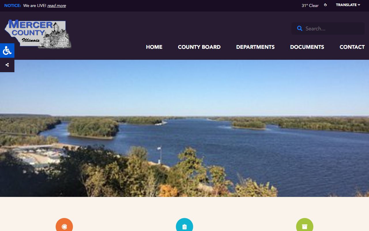 Mercer County homepage for traffic court records information