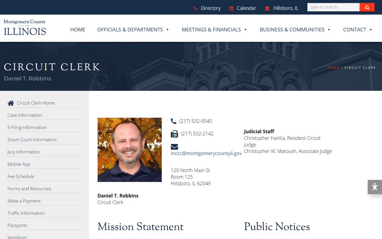 Montgomery County Circuit Clerk website for traffic court records