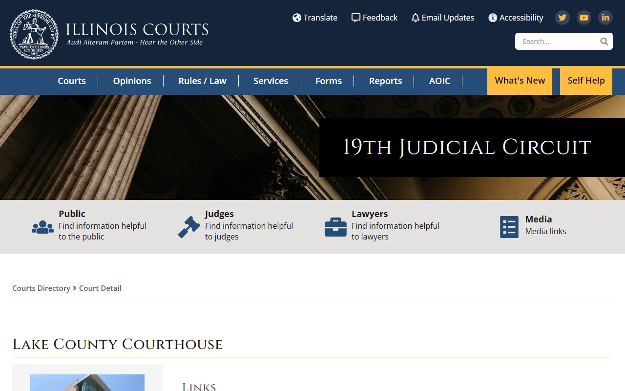 Piatt County Illinois Courts directory page for traffic court records